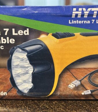 linterna recargable hytoshy 7 leds
