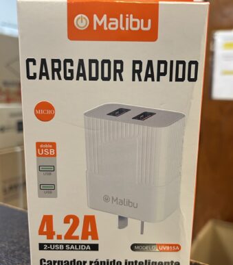 CARGADOR RAPIDO MALIBU MICRO USB UV915-V8