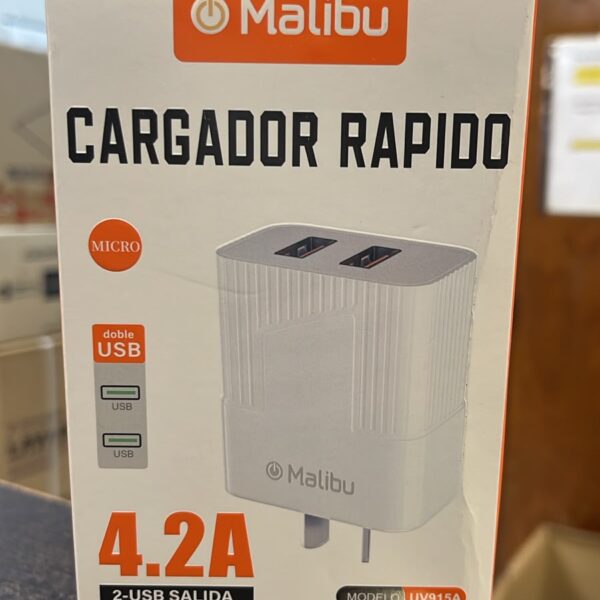 CARGADOR RAPIDO MALIBU MICRO USB UV915-V8