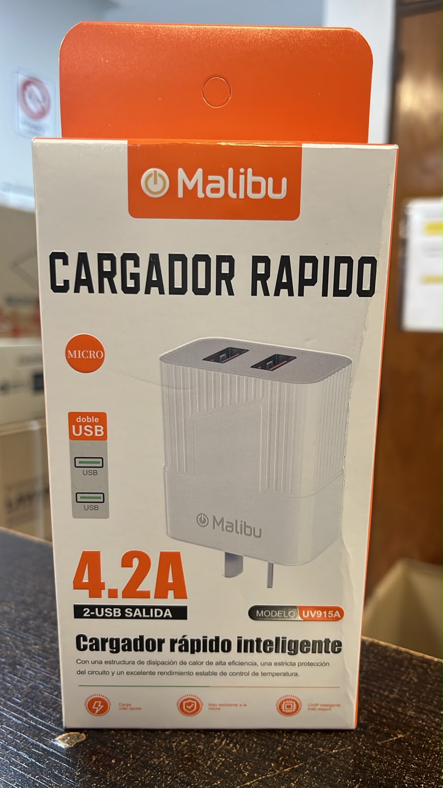 Cargador Rapido Malibu Micro USB Uv915-v8
