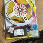 kit tira de neon amarillo con fuente