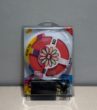 luz led tipo neon con fuente color rosa