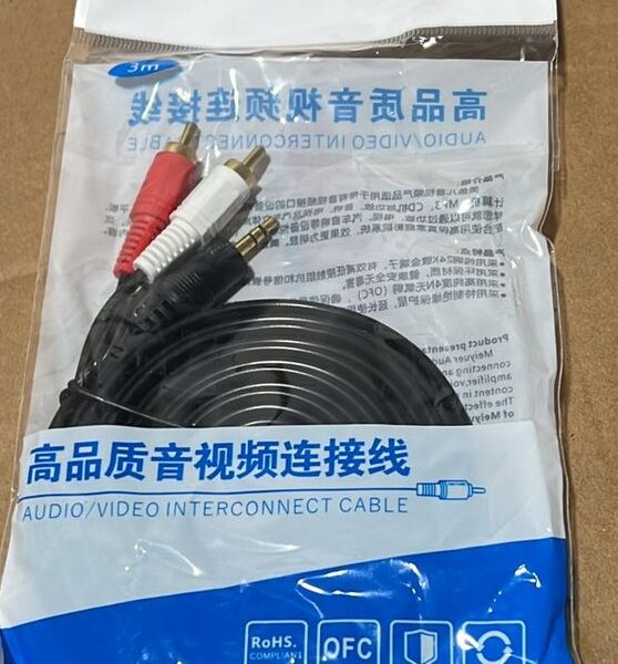 cable plug a rca en bolsita 3M