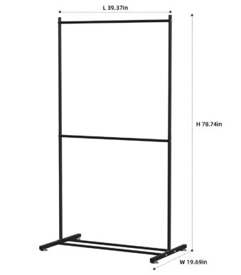 ORGANIZADOR DE ROPA 185X100X40CM PERCHERO