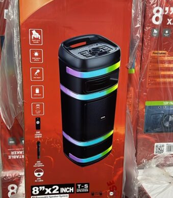 PARLANTE BT 8 X2 CON CONECTOR A CORRIENTE + 1 MICROFONO Y CONTROL REMOTO YX-C8803
