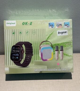 Smartwatch Ultra 3 + 4 mallas intercambiables + Parlante con micrófono para karaoke ok2