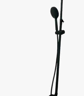 SET DE DUCHA SHOWER SET EXTERIOR COMPLETA CON DUCHADOR NEGRO REDONDA GJBB05