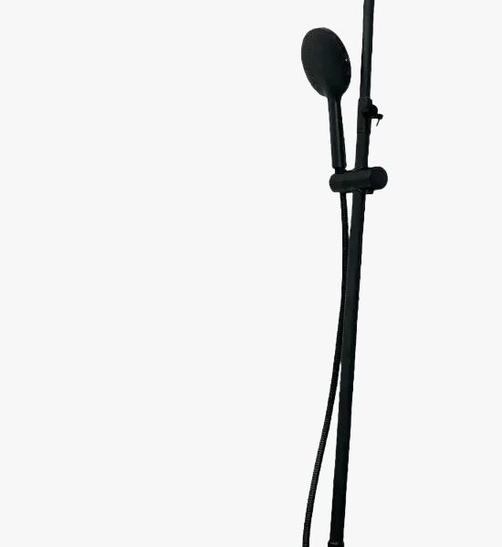 SET DE DUCHA SHOWER SET EXTERIOR COMPLETA CON DUCHADOR NEGRO REDONDA GJBB05