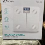 BALANZA DE BAÑO CON APLICACION Y BATERIA RECARGABLE NOGA NG-B01 NEGRA
