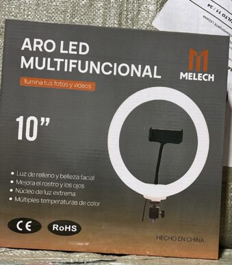 ARO DE LUZ LED PARA TIK TOK 10" CON TRIPODE 2M MELECH