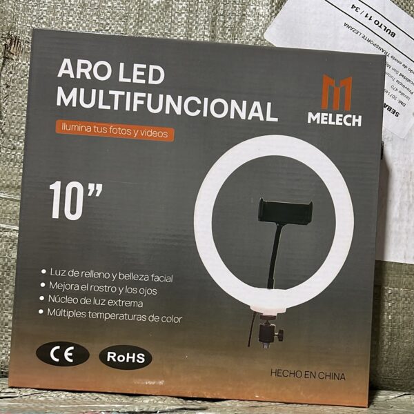 ARO DE LUZ LED PARA TIK TOK 10" CON TRIPODE 2M MELECH