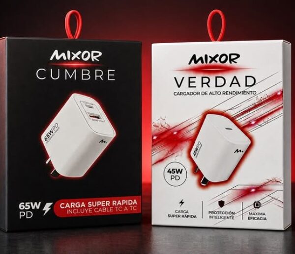 CARGADOR 220V  45W - VERDAD - 1 TC PD + CABLE TC - MIXOR