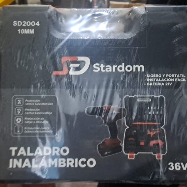 TALADRO INALAMBRICO 36V SD2004 STARDOM CON ACCESORIOS 2 BATERIAS