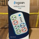 ZAPATILLA CON CARGADOR 4 USB 2 METROSOG-6UE