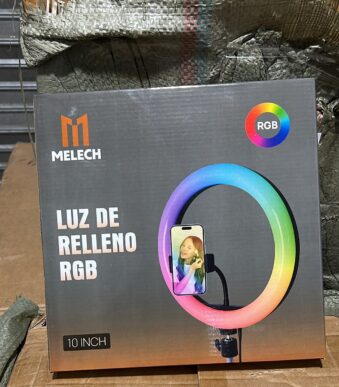 ARO DE LED RGB COLORES  26 CM CON TRIPODE 2M MELECH-466