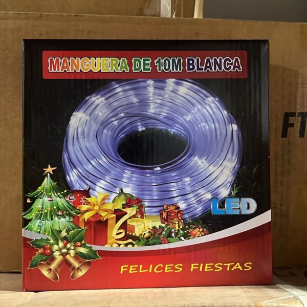 MANGUERA LED 10 METROS BLANCO POL-14