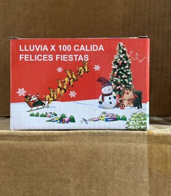 LLUVIA POR 100 LEDS BLANCO CALIDA POL-26