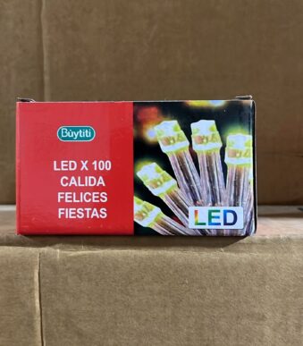 LUZ NAVIDEÑA 100 LEDS BLANCO CALIDO POL 6