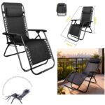 REPOSERA PLEGABLE ORYX 175 CM NEGRA/GRIS