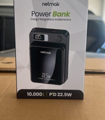 POWER BANK 10.000 MAH  CARGA RAPIDA NETMAK NM-PB14 CARGA INALAMBRICA