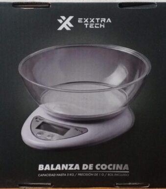 BALANZA DE COCINA EXXTRATECH CON BOWL