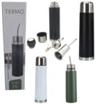 TERMO BALA MEDIO LITRO CON BOMBILLA AUTOSEVANTE METALICO - 500CC
