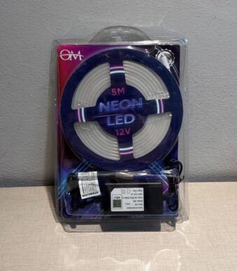 luz led tipo neon con fuente color blanco frio