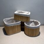 JUEGO DE 3 CESTOS ORGANIZADOR DE BAMBU 3 EN 1