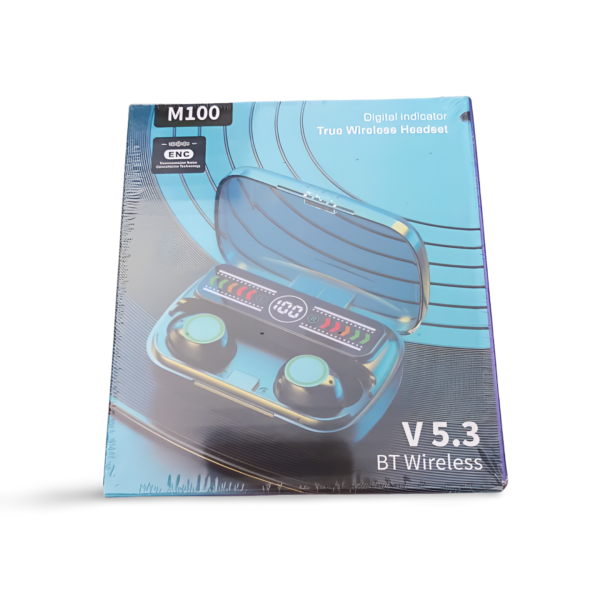 auricular inalambrico bluethoot con caja de carga m100