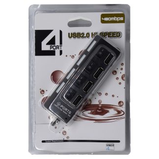 HUB USB 4 PUERTOS CON SWITCH CQT-H010
