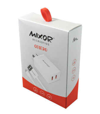 CARGADOR MIXOR QUIERO 5.1 AM 2 USB CABLE SEPARADO V8 MICRO USB