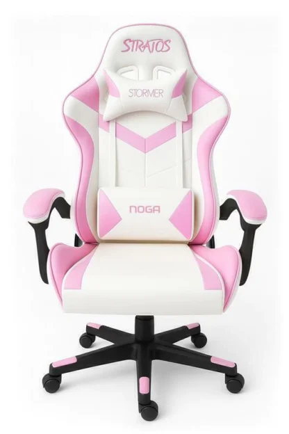 silla gamer noga stratos rosa