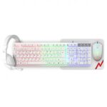 COMBO GAMER NOGA NET TECLADO AURICULAR MOUSE NKB-413 BLANCO