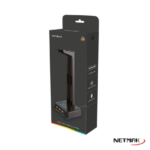 BASE CON LUCES RGB PARA APOYAR AURICULAR GAMER NETMAK NM-HS430