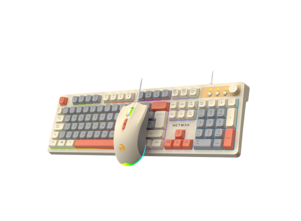 TECLADO Y MOUSE MINIMALISTA NETMAK NM-TM34 (con detalle)