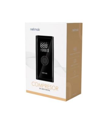 COMPRESOR PORTATIL + POWER BANK NETMAK NM-CA101