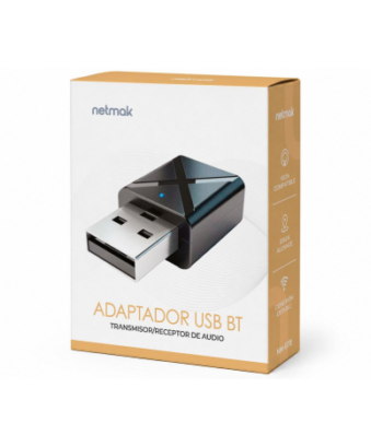ADAPTADOR AUDIO  USB BLUETOOTH TRANSMISOR /RECEPTOR NETMAK NM-BT8