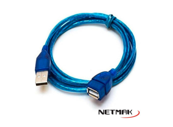 EXTENCION USB NETMAK ALARGUE MACHO HEMBRA 5M MALLADO NM-C09 5