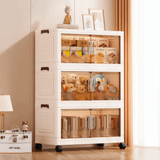 Set x3 gabinetes plegables c/ruedas 62cm 1119-2