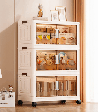 Set x3 gabinetes plegables c/ruedas 62cm 1119-2