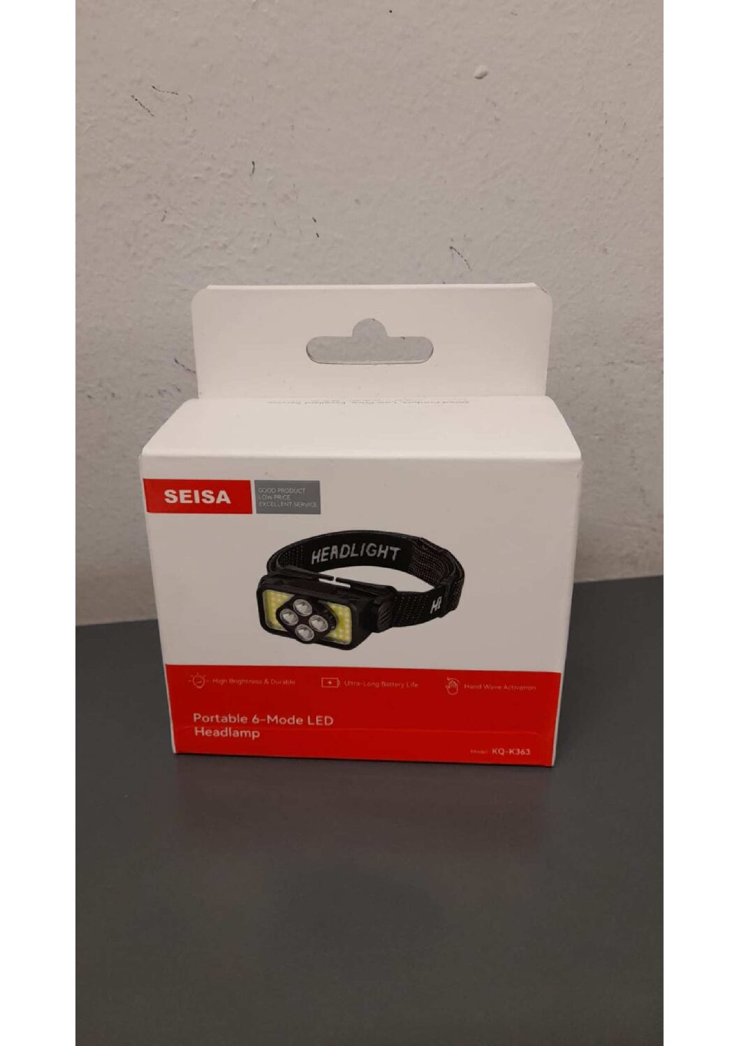 KQ-K363 LINTERNA LED RECARGABLE DE MINERO CON VINCHA