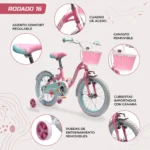 BICICLETA Q5 KIDS OVERTECH ACERO 20" AZUL VERDE
