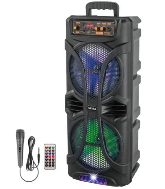 YX-H2805 PARLANTE BLUETOOTH DE 8" X2 CON MICROFONO Y CONTROL