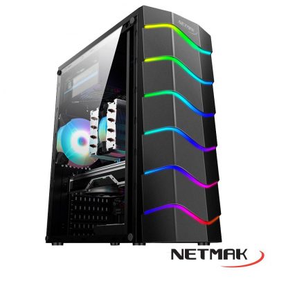 gabinete gamer netmak nmx100 rgb