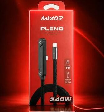 CABLE PLENO TC A TC  CON SOPORTE PARA CELULAR EN L 240W MODM-00IL - MIXOR
