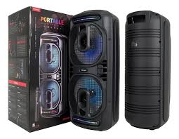 KTS-2466 PARLANTE PORTATIL BLUETOOTH 8" * 2 MICROFONO INALAMBRICO