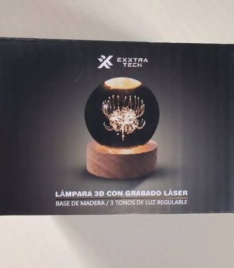LAMPARA 3 D CON GRABADO LASER EXXTRATECH XX0119