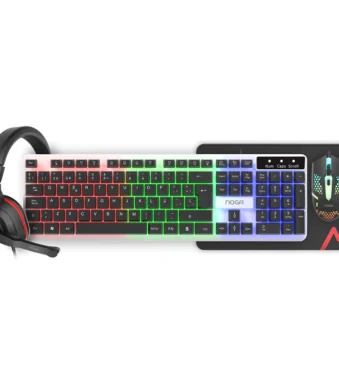COMBO GAMER NOGA NET TECLADO AURICULAR MOUSE NKB-413 NEGRO