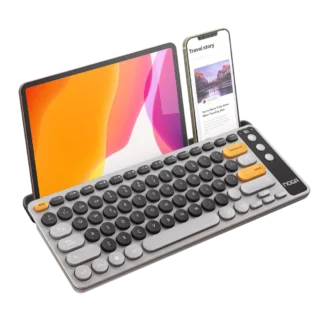 NKB-Q30 // TECLADO SLIM INALÁMBRICO 2.4G/BT CON SOPORTE MULTITAREA