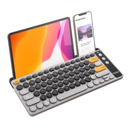 NKB-Q30 // TECLADO SLIM INALÁMBRICO 2.4G/BT CON SOPORTE MULTITAREA
